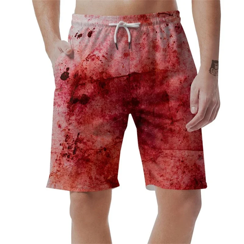 Pantaloncini insanguinati di Halloween per uomo e donna pantaloni corti pantaloncini da bagno per feste di moda Streetwear Board pantaloncini sportivi di sangue