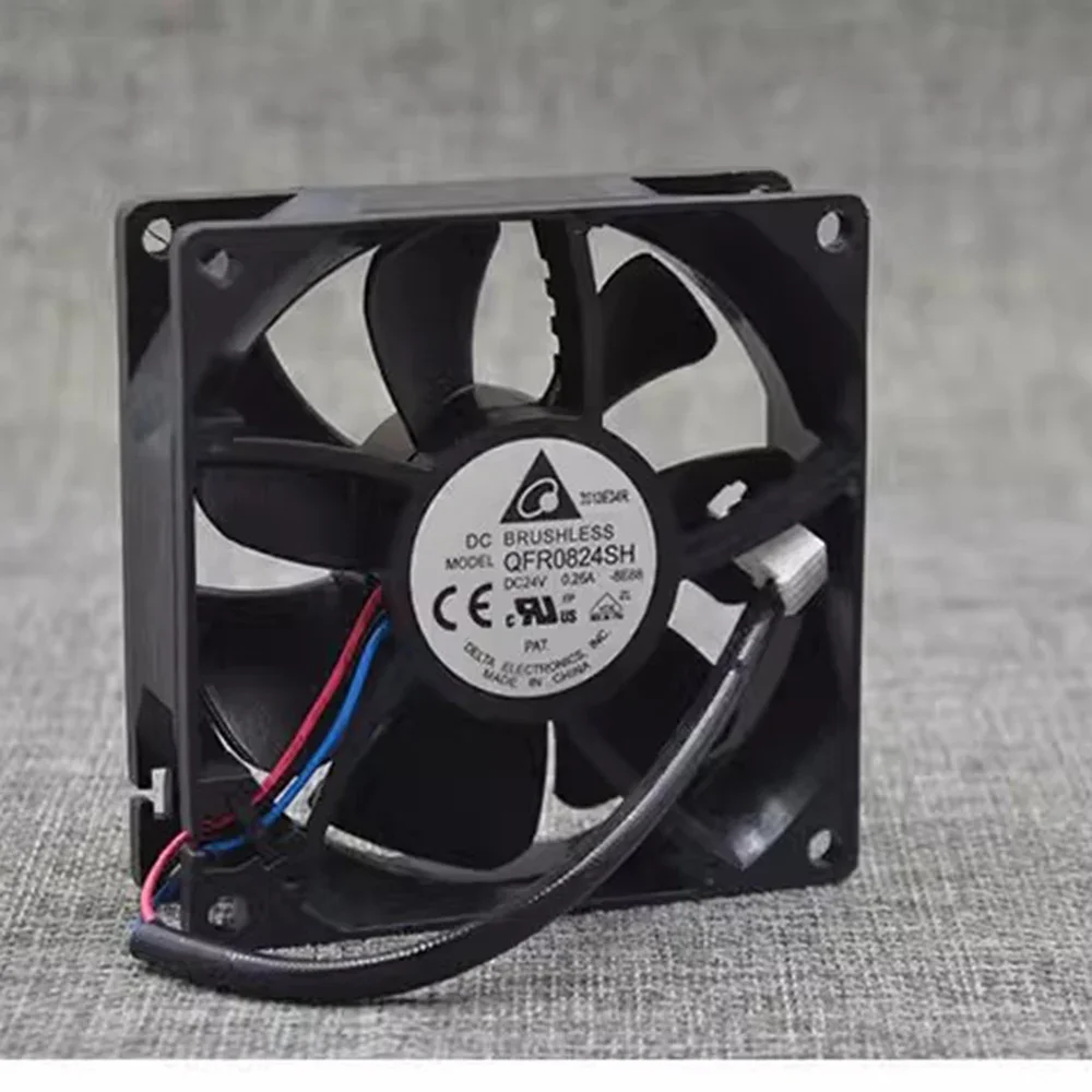 QFR0824SH Computer Blower Cooling Fan DC 24V 0.26A 4.08W 8025 80mm 80*80*25mm 4300RPM