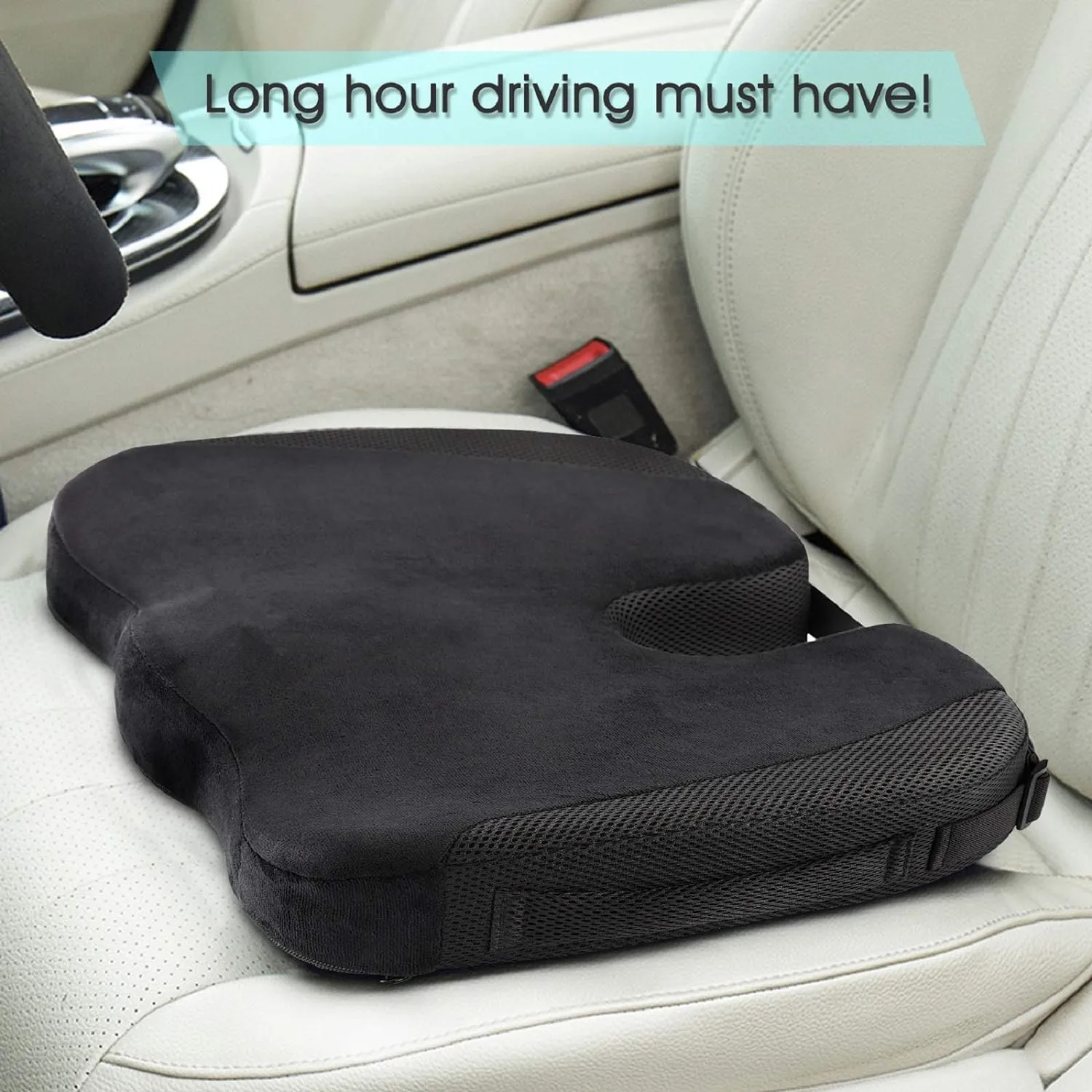 1Pcs Coccyx Seat Cushion Memory Foam U-Shaped Pillow for Chair Cushion Pad Car Office for Tailbone Pain Massage Pillow