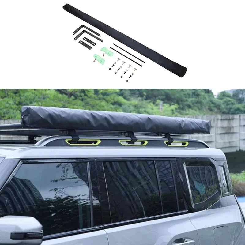 Auto Side Tent Awning Fit for JETOUR Traveler T2 2023 Modified Luggage Rack Tent Sunscreen Rain Camping Car Exterior Accessories