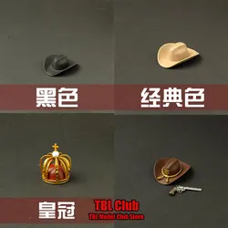 In Stock 1/12 Scale Male Soldier Hat Vintage Western Cowboy Outdoor Travel Crown Sun Caps Fit 6inch Action Figure Doll