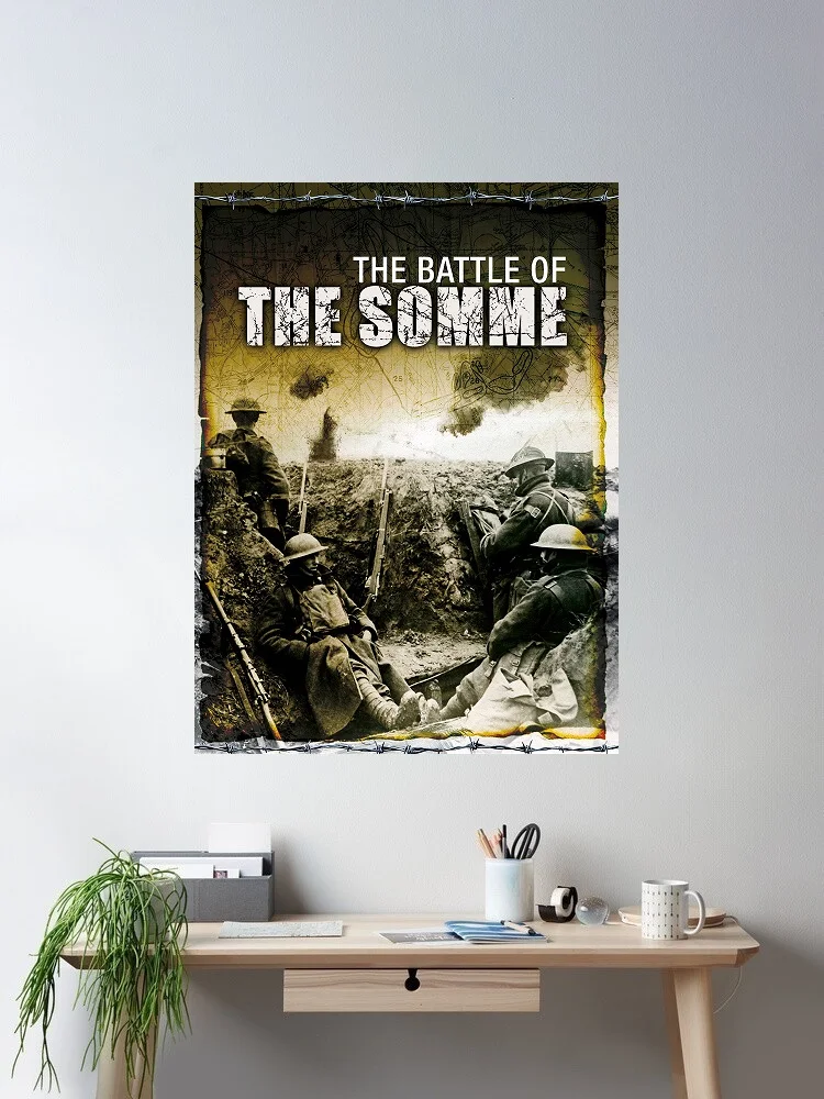 Battle of the Somme Movie, Art Print Silk Poster Home Wall Decor