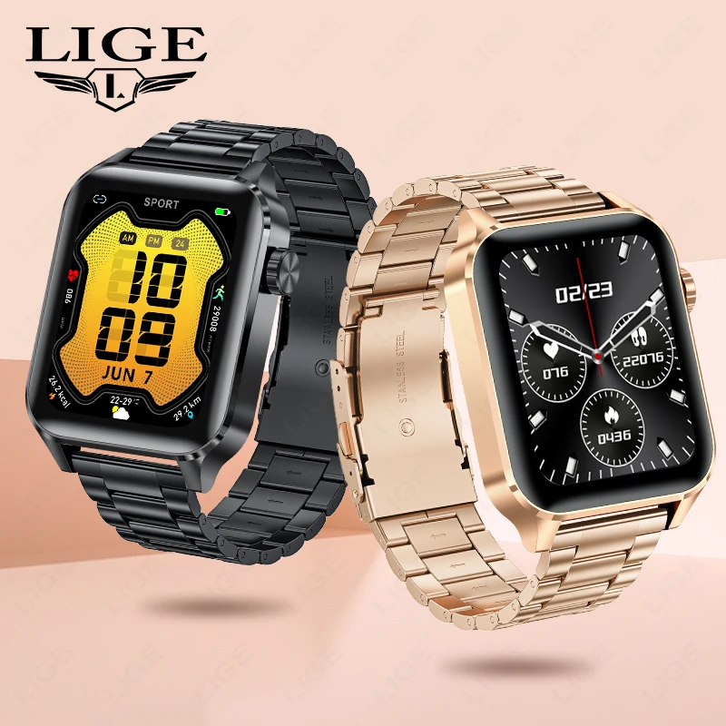 

LIGE 1.85” HD Fashion Smart Watch Women Bluetooth Call Sport Women’s Bracelet Fitness Health Monitor Ladies Smartwatch For Women