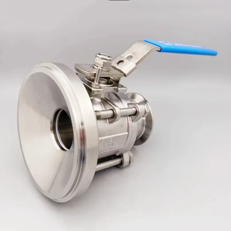 

304Stainless Steel 1 Inch Tank Bottom Three-piece Non-retention Ball Valve Manual Pressure Control Valve