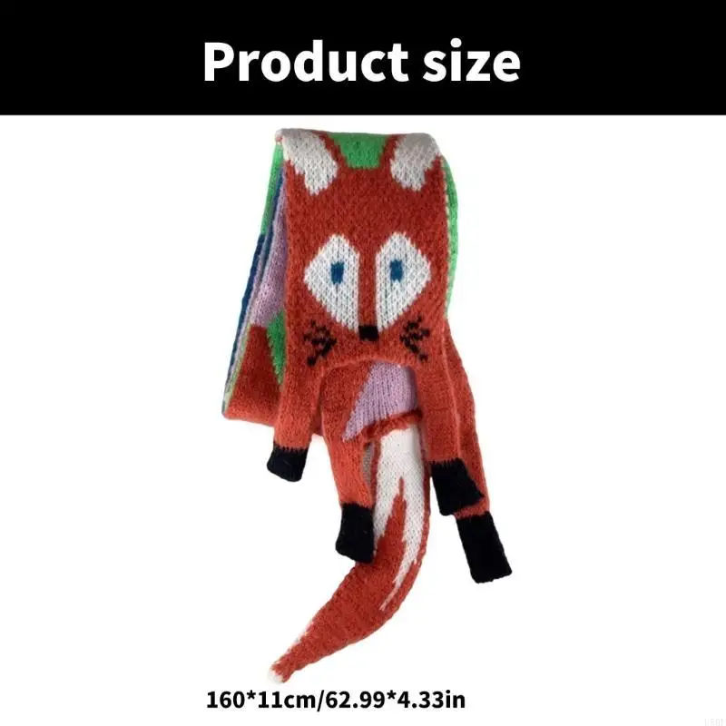 U50F الخريف الشتاء أطفال الرقبة وشاح كرتون حبك ودافئة ناعمة و breatahble دافئ العنق #6