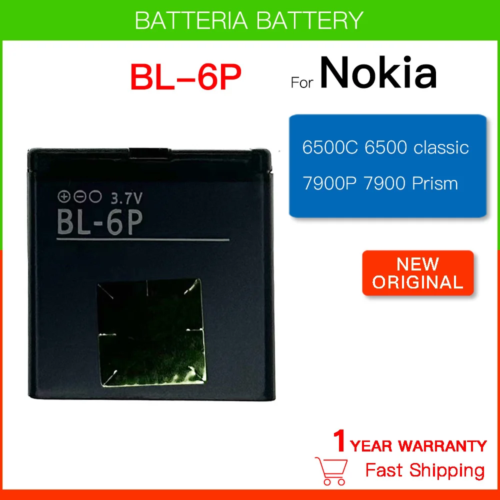 Original BL-6P Replacement Battery For Nokia 6500C 6500 Classic 7900 Prism 7900P BL 6P BL6P 830mAh Batteria +Tracking Number