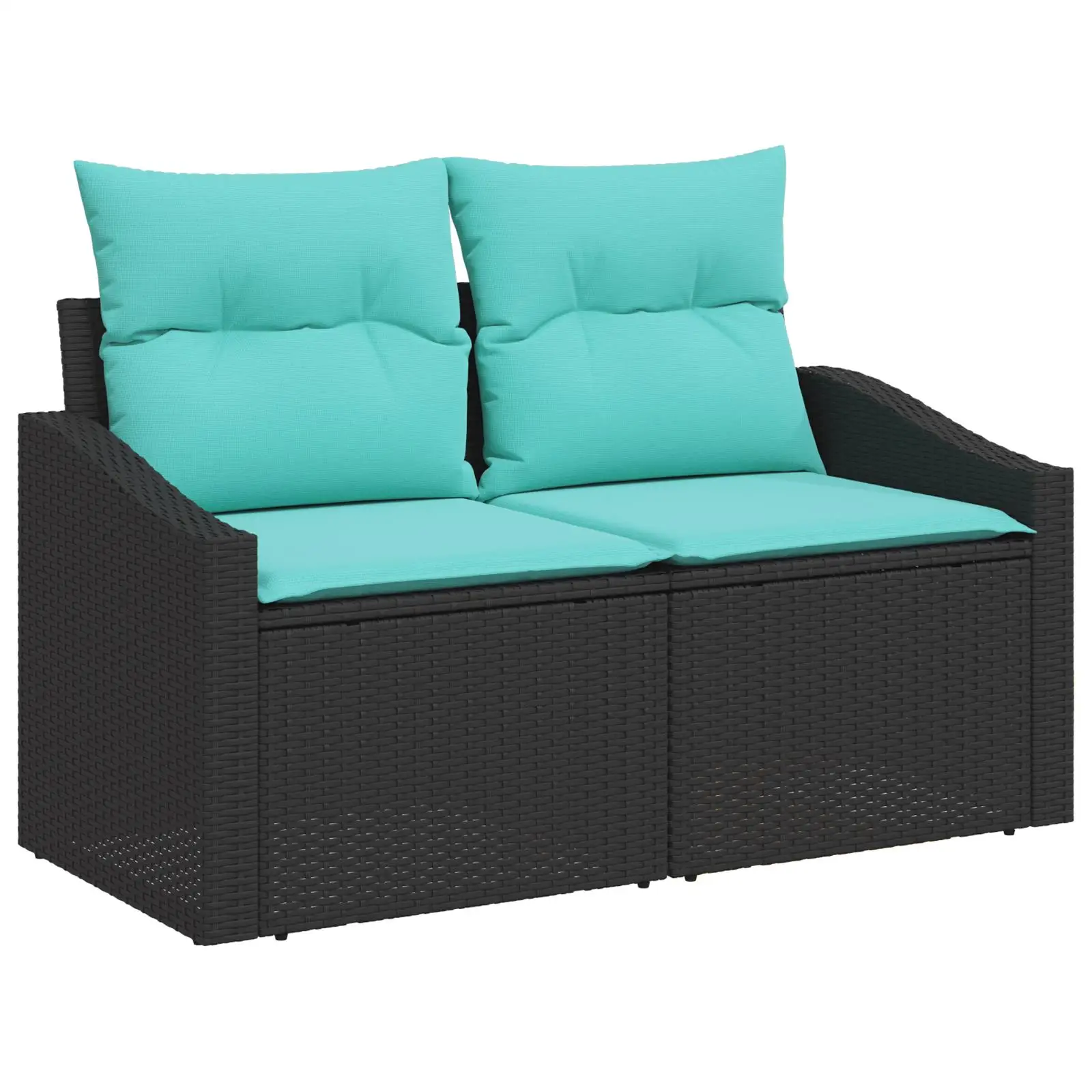 Set divano da esterno da 8 pezzi con cuscini Mobili da giardino in vimini rattan nero Design elegante e confortevole