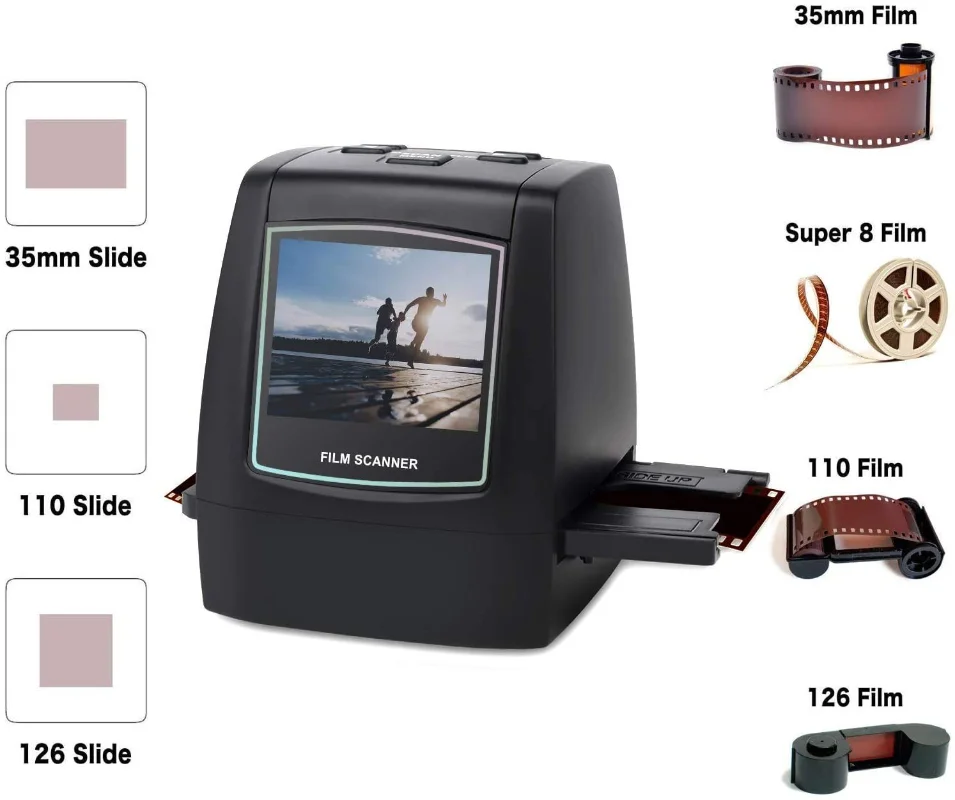 Capture Beautiful Moments Mini Digital Film and Slide Scanner - Convert slides and negatives to digital photos in one, 2.4\