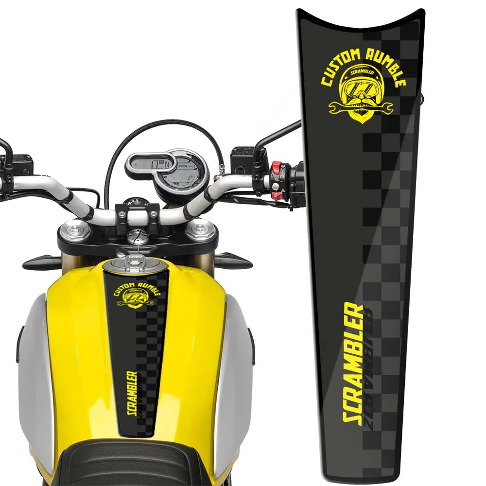 3D Motorcycle Accessories 3M Retro Sticker Decal Fuel Tank Pad Decorative Protector For DUCATI Scrambler 800 1100 Sport Pro