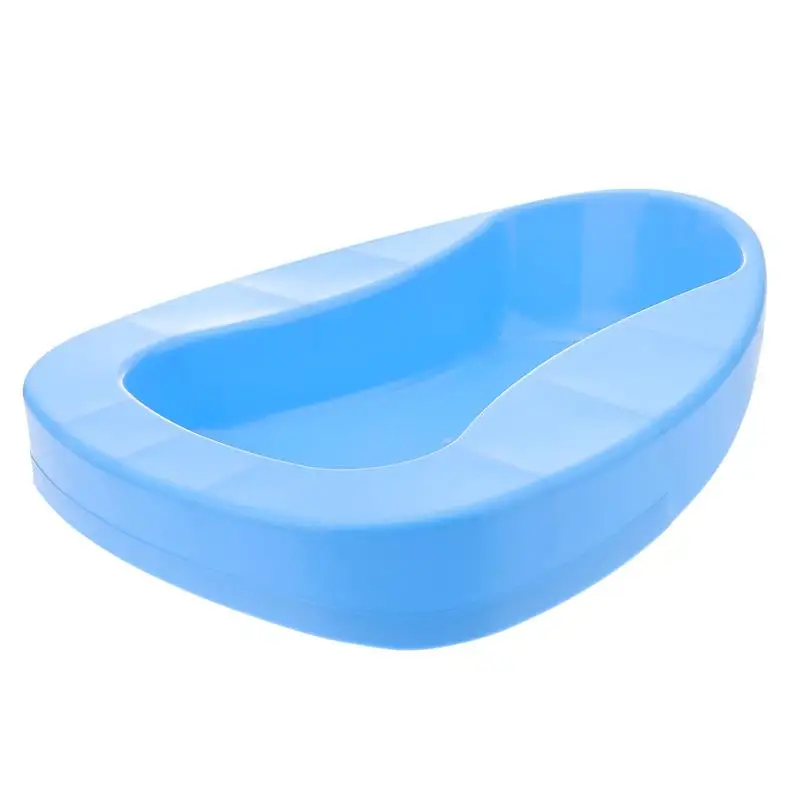 Thicken Bed Pan Bedridden Paralyzed Elderly Care Bedpan Plastic Toilet Bowl Drop Shipping (Blue, Random Color)