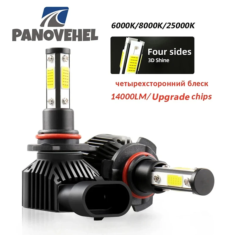 

PANOVEHEL 360-градус 14000LM H7 H11 Светодиодная лампа для фар H1 H3 H4 LED H8 H9 9005 HB3 9006 HB4 Автомобильная фара 6000K Противотуманная фара 6000K