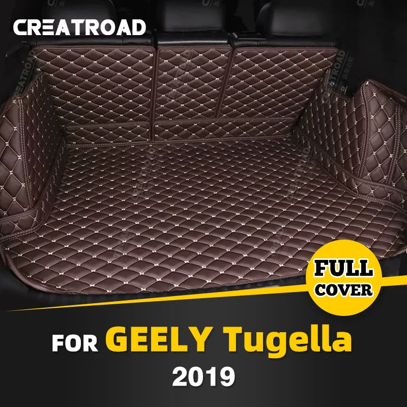 

Auto Full Coverage Trunk Mat For GEELY Tugella 2019 Car Boot Cover Pad Cargo Liner Interior Protector Accessories