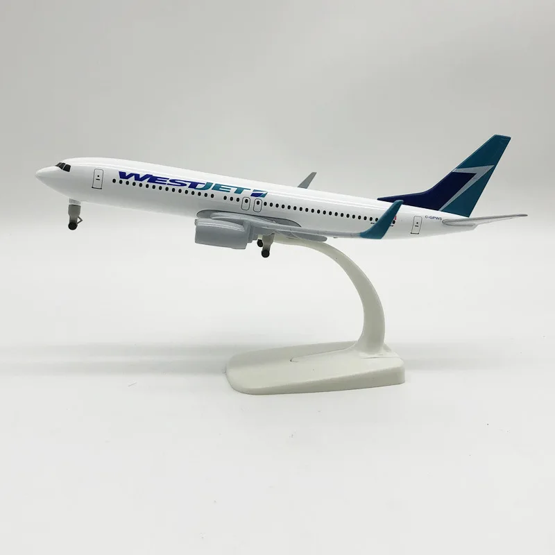 

20CM 1:400 Metal Aircraft Model Canada WestJet Aircraft Model Boeing 737 With Landing Gear Alloy Model Plane Collection