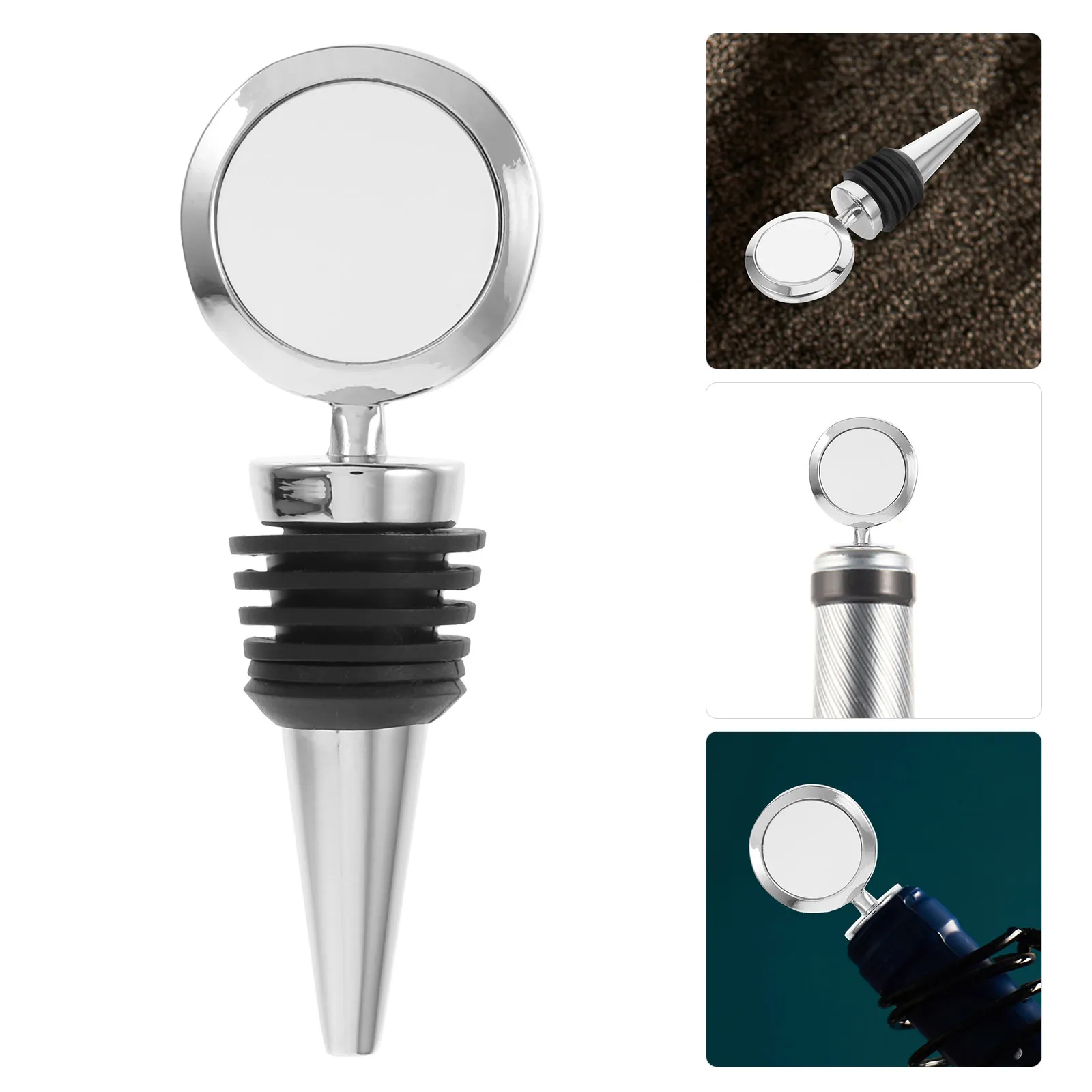 

Aluminum Alloy Wine Bottle Stopper Blank DIY Heat Transfer Sublimation Seal Plug Reusable Metal Decorative Liquor Bottle Cap