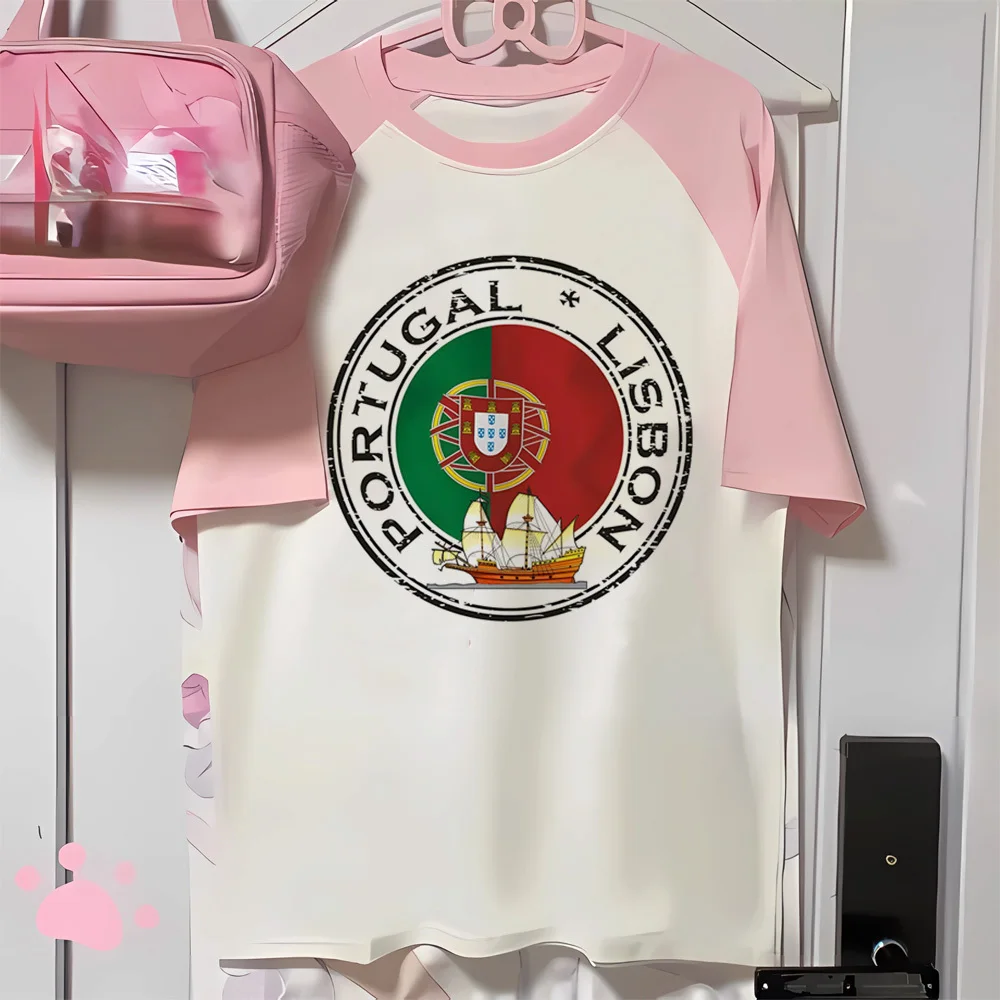 Portugal Tee women Japanese Tee female funny clothing