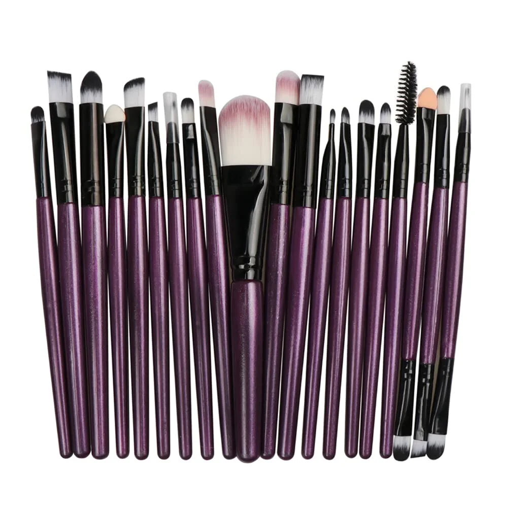 

20PCS Makeup Brushes Set Soft Fluffy Foundation Eyeshadow Concealer Blending Blush Brush Kabuki Christmas Gift Women Beauty Tool