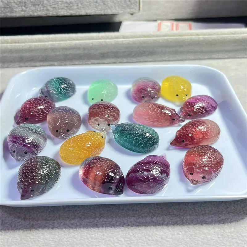 Natural crystal fluorite ornaments for home decoration