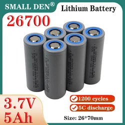 New 3.7V 5000mAh 26700 Lithium Rechargeable battery 5C High Power Max40A discharge DIY Electric two wheelers Scooter Tools Drone