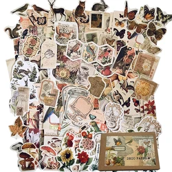 Vintage Stickers for Journaling Aesthetic 200pcs Nature Ephemera Decorative Paper Scrapbooking Stickers Scrapbook Supplies Kit