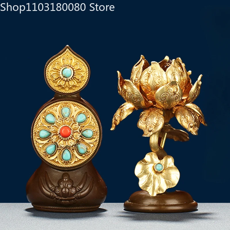 

9cm Copper Torma sizi butter sculpture inlay Tibet duoma Decor For worship
