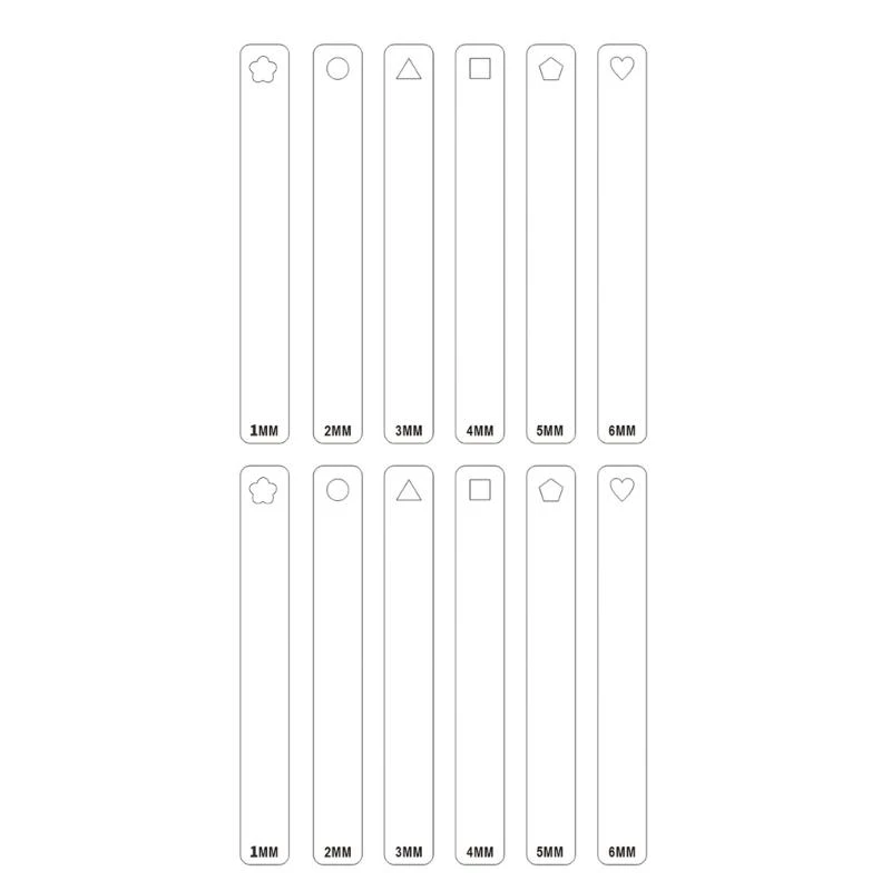 

C1FC 12pcs Practical Acrylic Clay Tool for Uniform Thickness In Handmade Craft