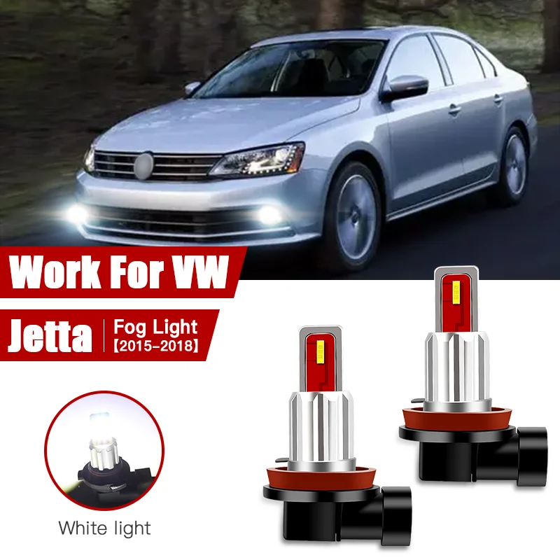 

2pcs Led Car Fog Lamp for Jetta 2015 2016 2017 2018 H11/H8 Front Fog Light Bulb Car Accessories Canbus 12V/35W