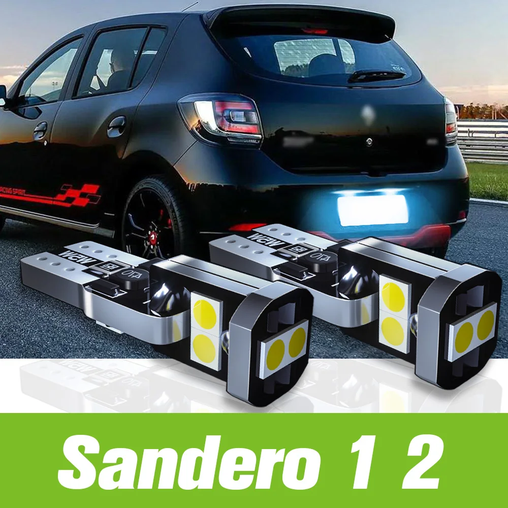 

2pcs For Renault Sandero 1 2 2007-2014 LED License Plate Light 2008 2009 2010 2011 2012 2013 Accessories