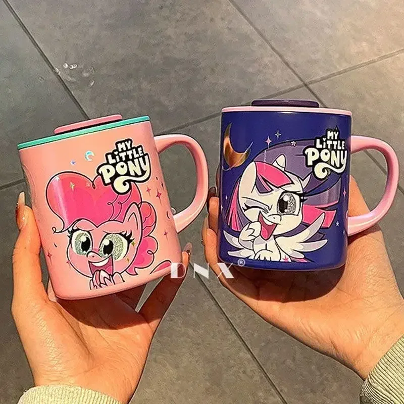 My Little Pony mug 304 thermal insulation and cold insulation cute cartoon breakfast milk cup with lid for children gift 300ml