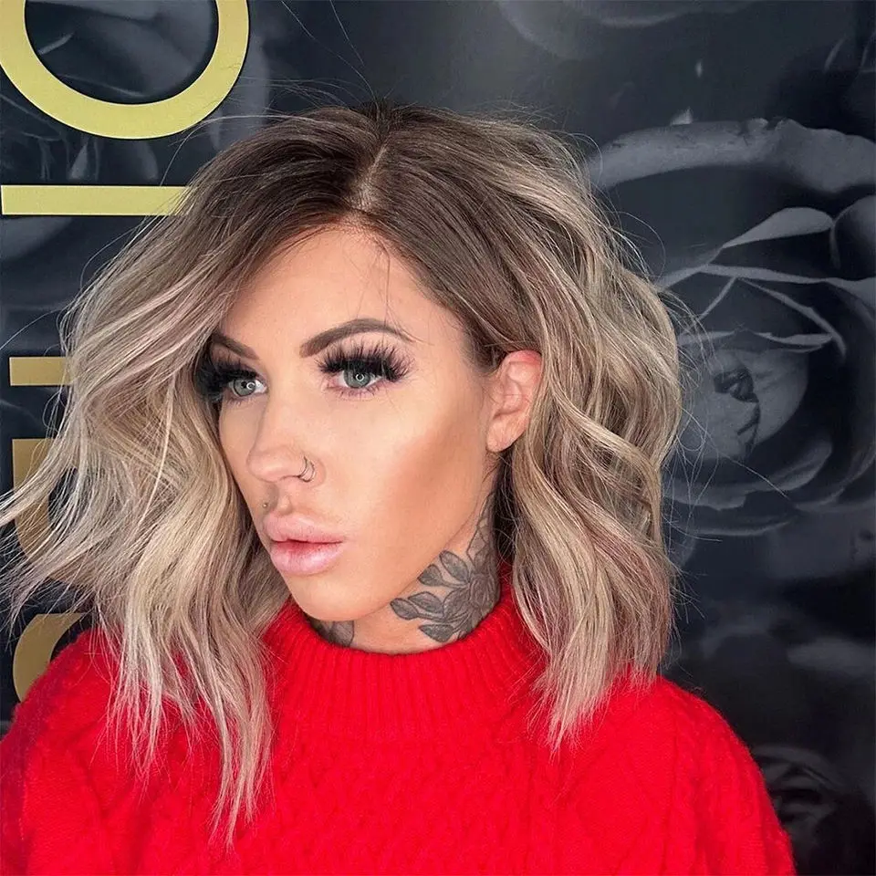 رقيق 13*4 HD الدانتيل الشفاف الباروكات عالية الجودة موجة عميقة الاصطناعية الدانتيل أعلى الباروكات أومبير الكرمل براون امرأة الألياف تأثيري #4