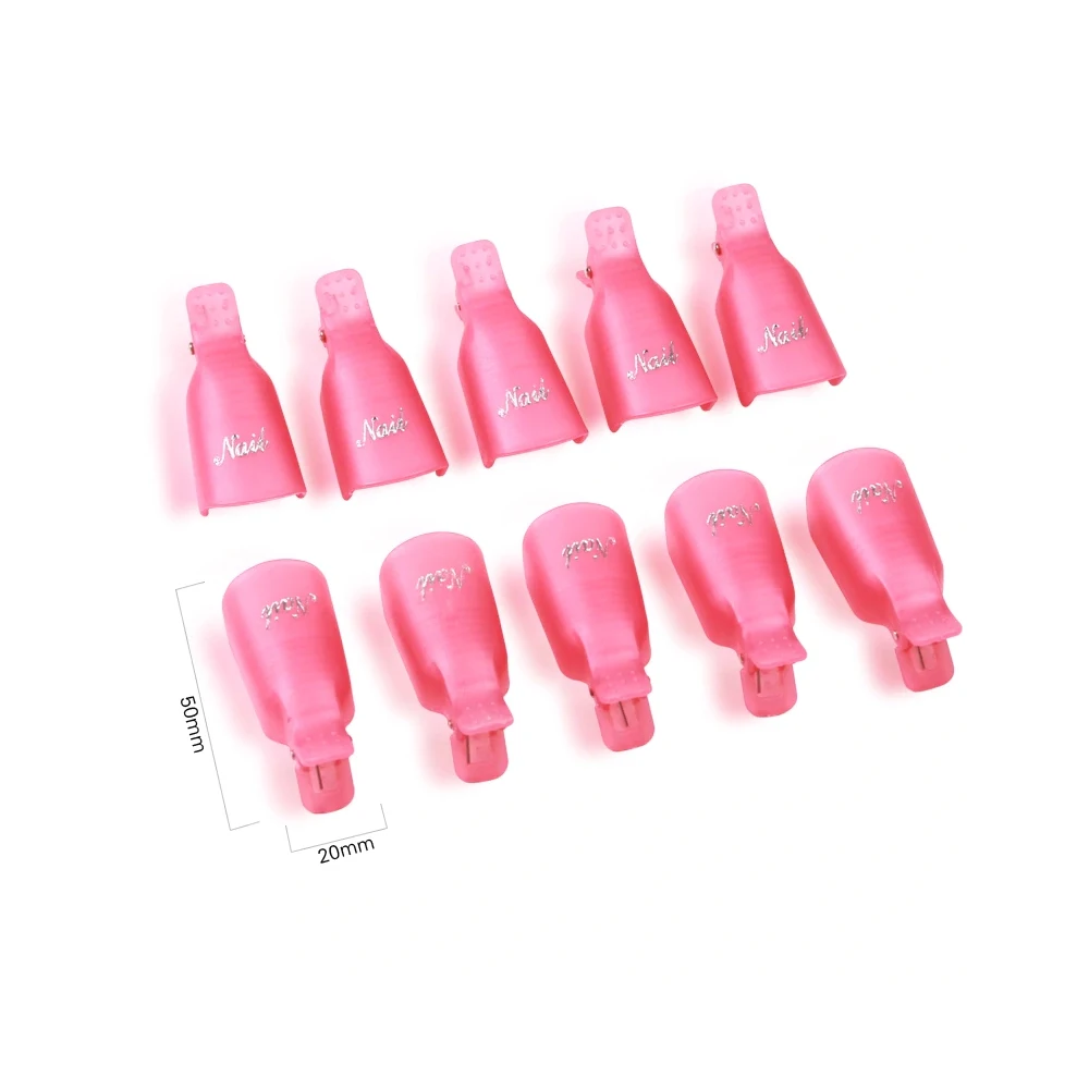 (10Pcs) Gel Nail Polish Remover Cap Clips Resuable Finger&Toe Nail Clips for removal Acrylic Nail Art Gel Polish Soak Off Tool