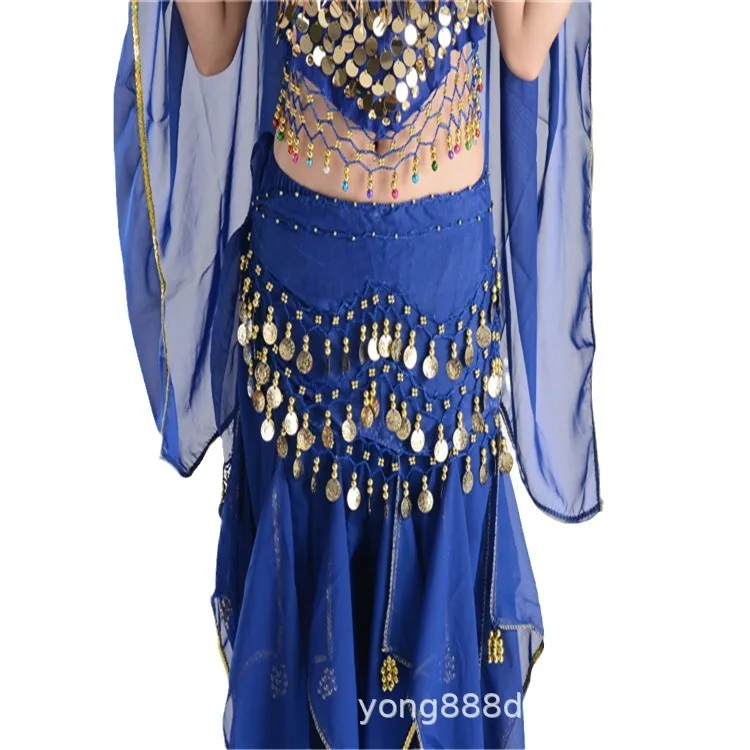 Yongda Jiayi سلسلة الخصر للرقص الشرقي 128 عملة الخصر سلسلة الكبار المبتدئين ممارسة سلسلة الخصر قلادة