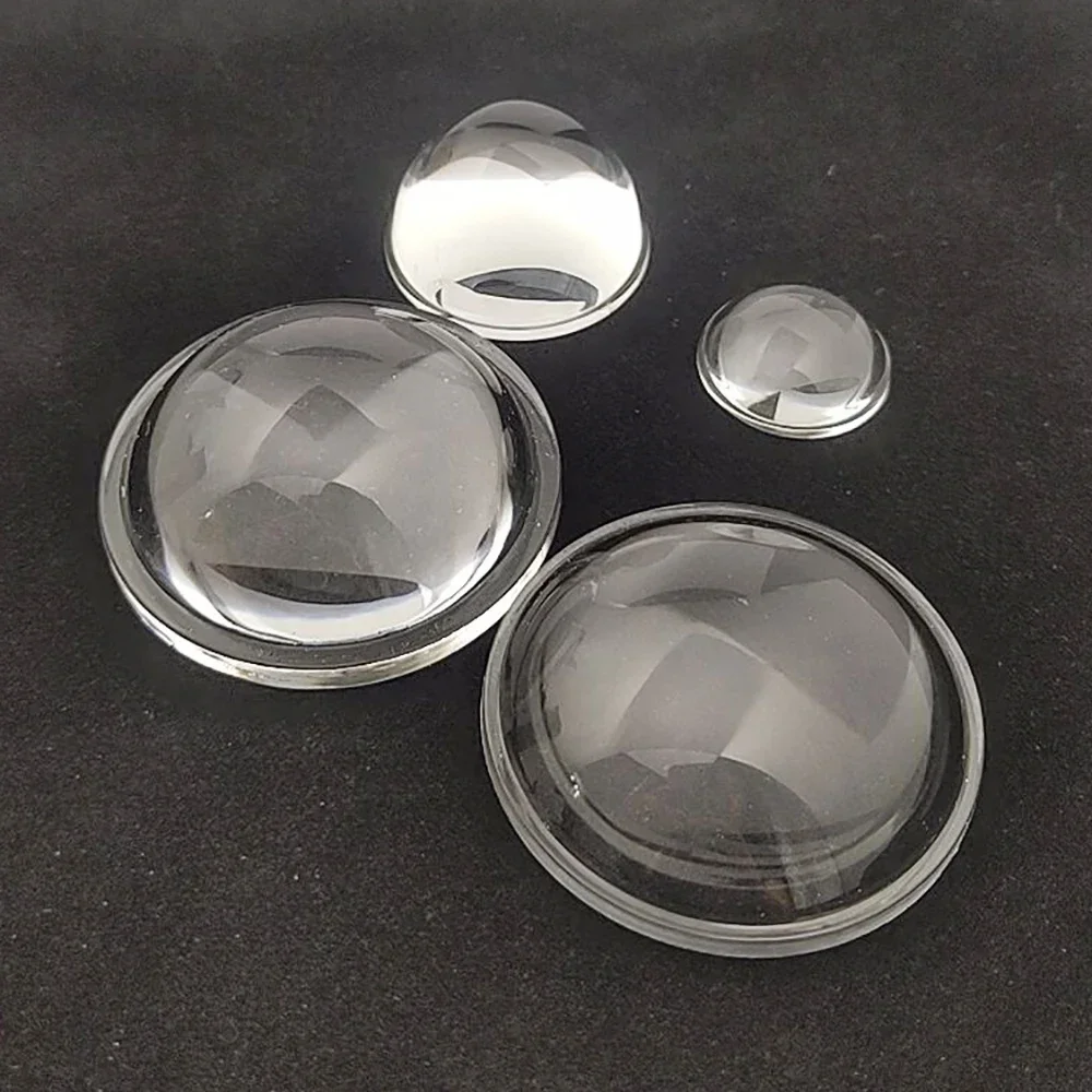 LED Lens 23/34/44/50mm Plano-Convex Glass Lens LED Convex Lens Condenser Optical Focusing Transparent Surface Flashlight photics