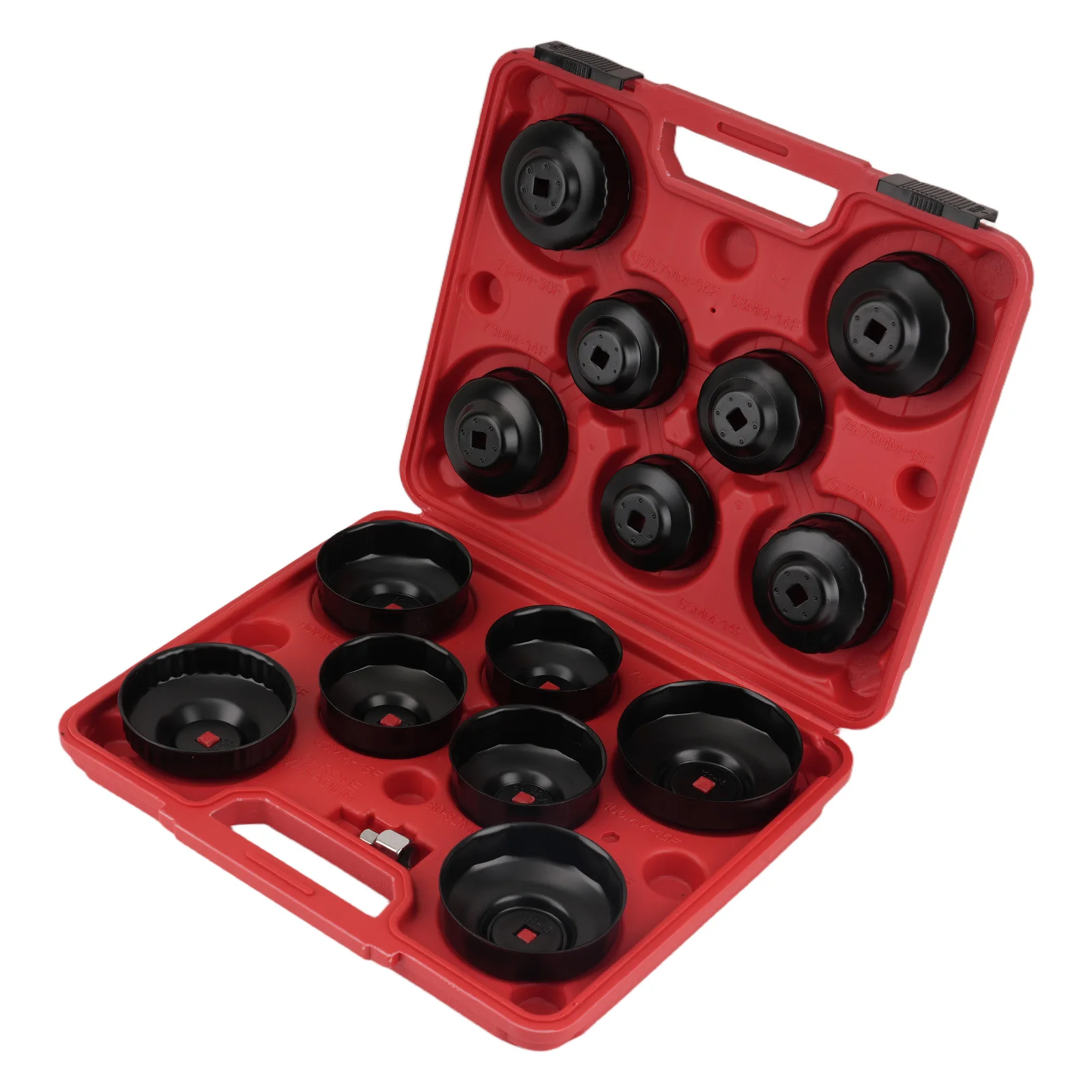 

16pc Oil Filter Wrench Set Cup Cap Type Socket Removal Tool Kit 3/8" x 1/2"