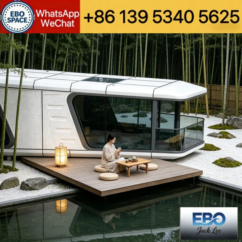 Fast-build 40ft capsule mini container, with shower & kitchen, low-cost mobile Capsule Room Price