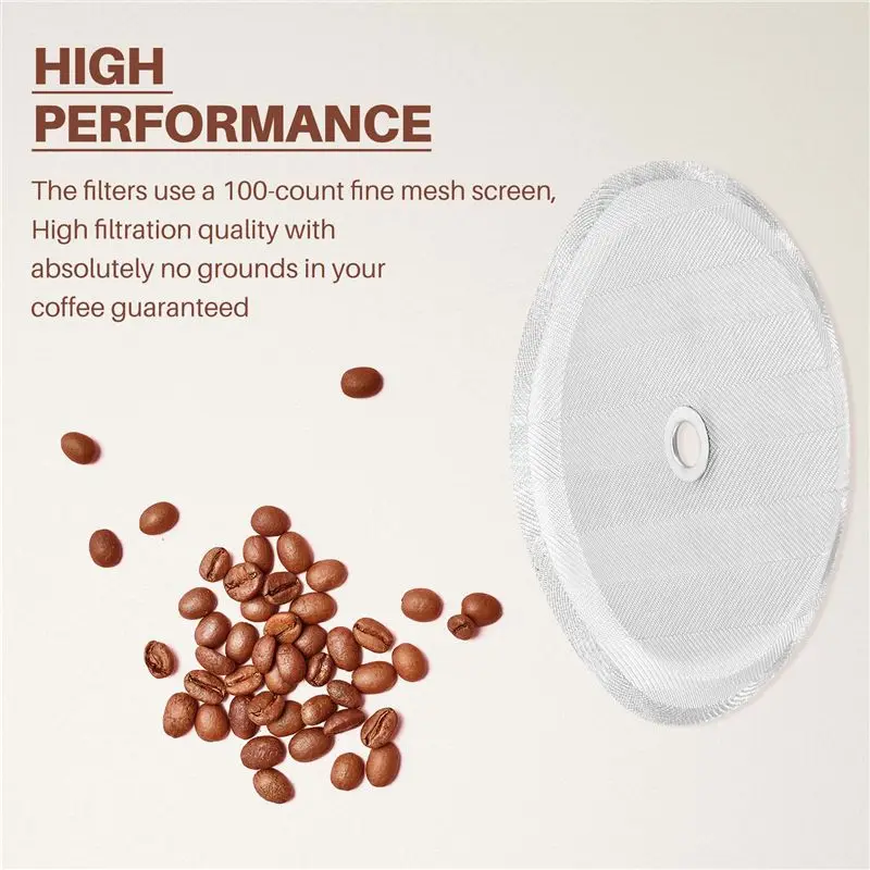 A11E-French Press Replacement Filter Screen Reusable Stainless Steel Mesh Filter For Bodum French Press Coffee Makers