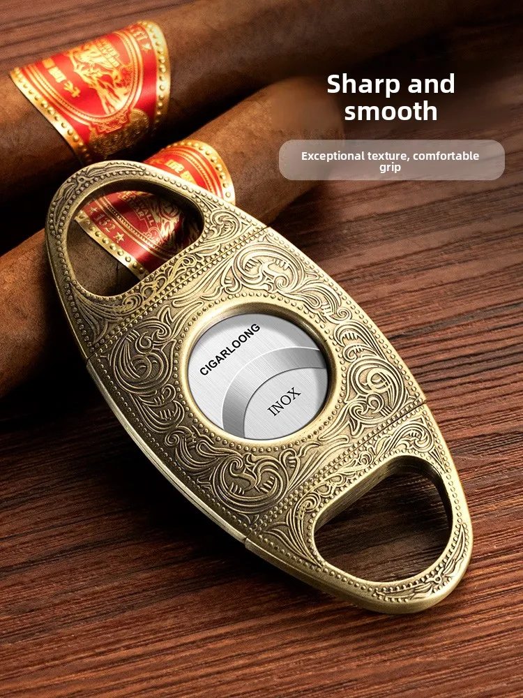 

Портативные дорожные двусторонние ножницы для сигар Cigarloong Snow Knife с толстым лезвием, острый нож, удобный для переноски инструмент для курения