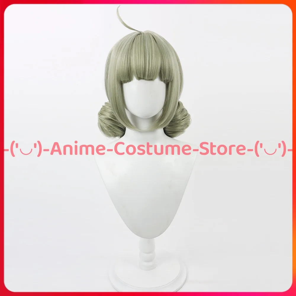 I Wanna Be a Twist Magical Girl Arisaka Kiwi Cosplay Wig Twin Buns Anime Game Character Halloween Carnival Party Costume Wigs