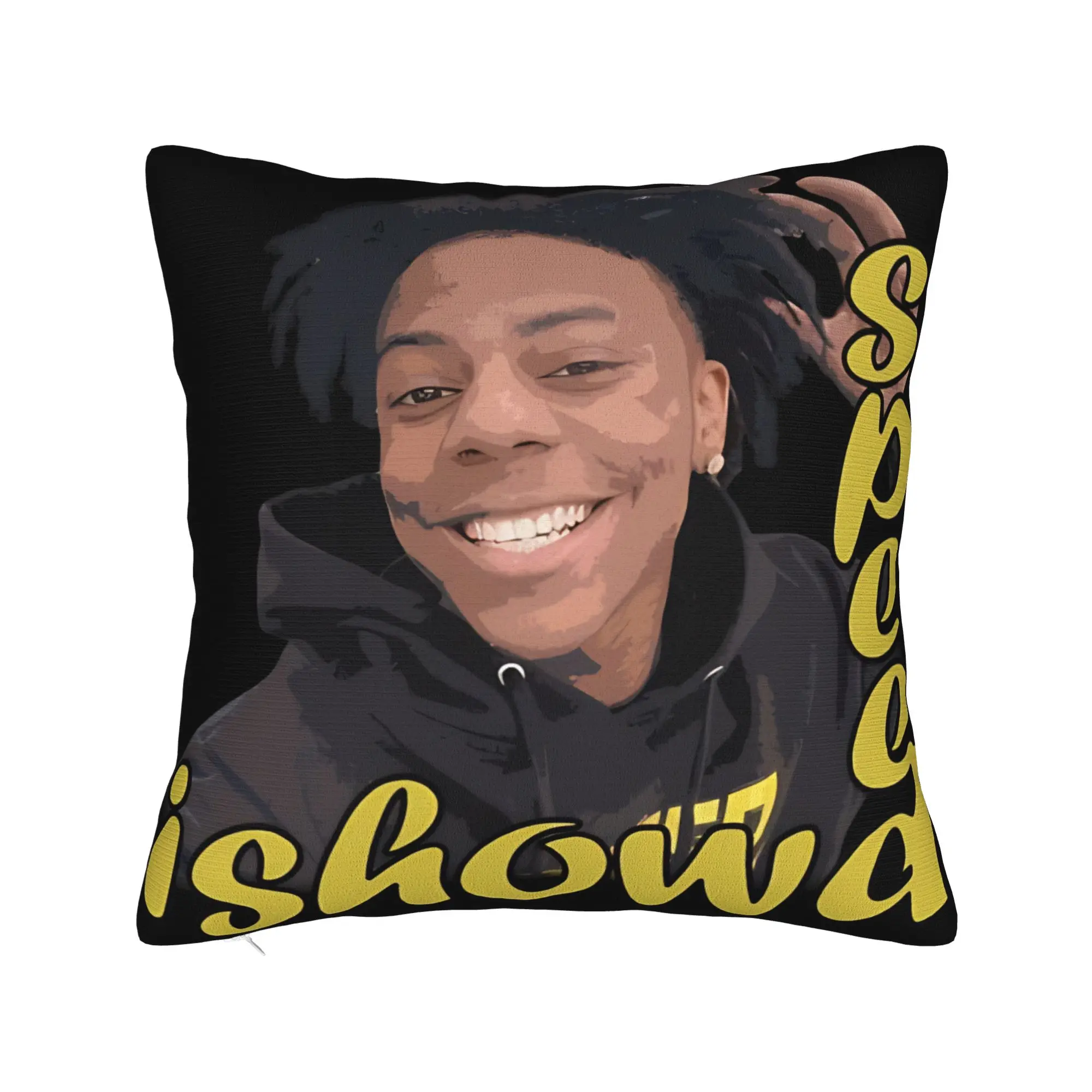 Funny Ishowspeed YouTuber  Pillowcases  Retro Trendy Pillow Case For Living Room Bed Chair Soft Pillow Cover