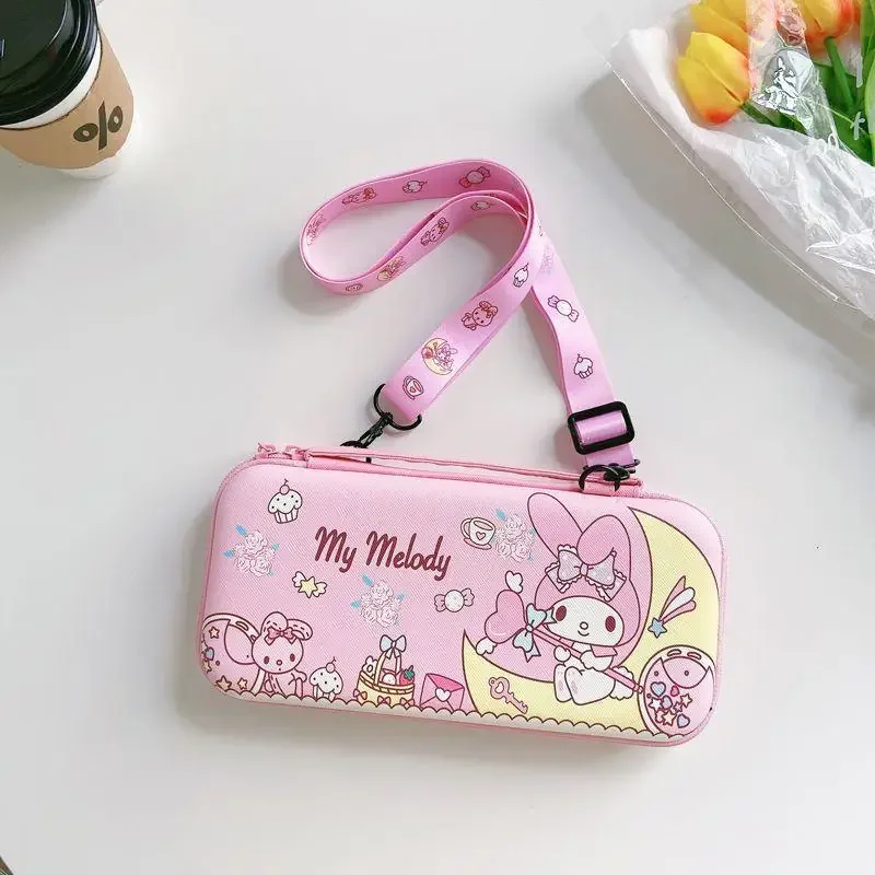 Sanrio Cinnamoroll My Melody Purin Dog Switch Storage Bag Diagonal Protective Case High-Value Anti-Fall Portable Girlfriend Gift