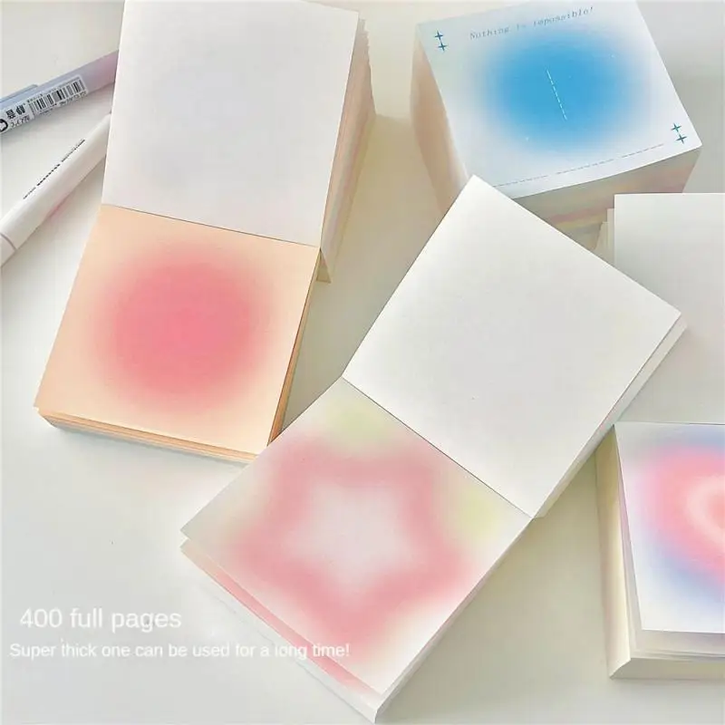 400 Bladen/Pak Gradiënt Memo Pad Grote Capaciteit Bericht Notities Decoratieve Kawaii Diy Dagboek Scrapbooking Decoratie