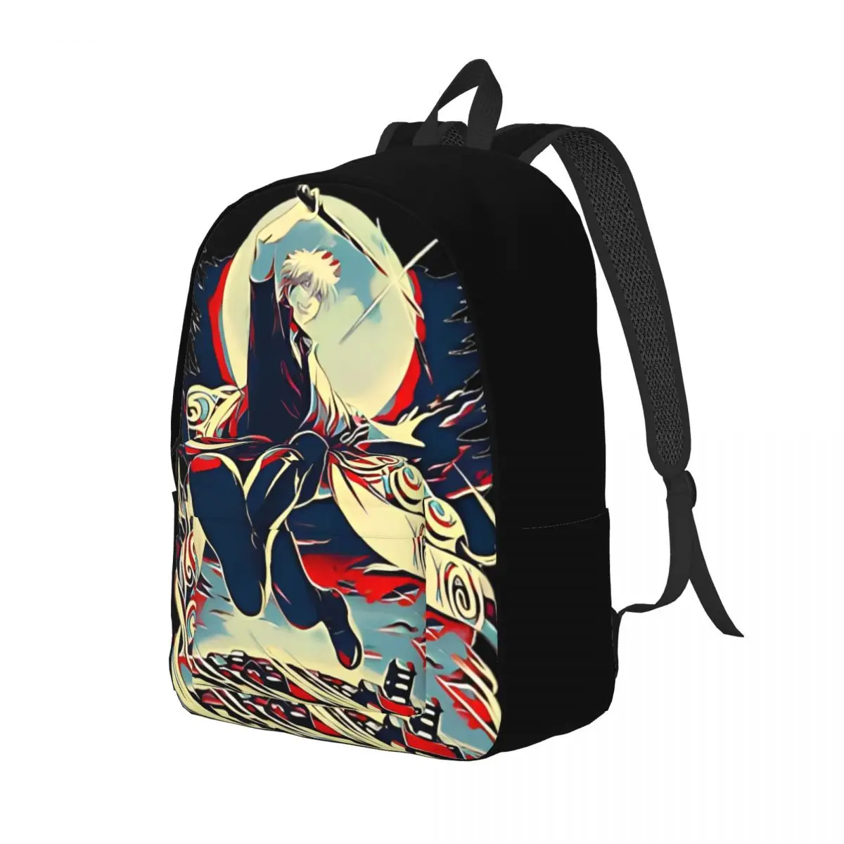 Gintama-Mochila clásica para estudiantes, morral de negocios, aventura, Samurai, ciencia ficción, comedia, morral de día para hombres y mujeres, bolsas de lona universitarias