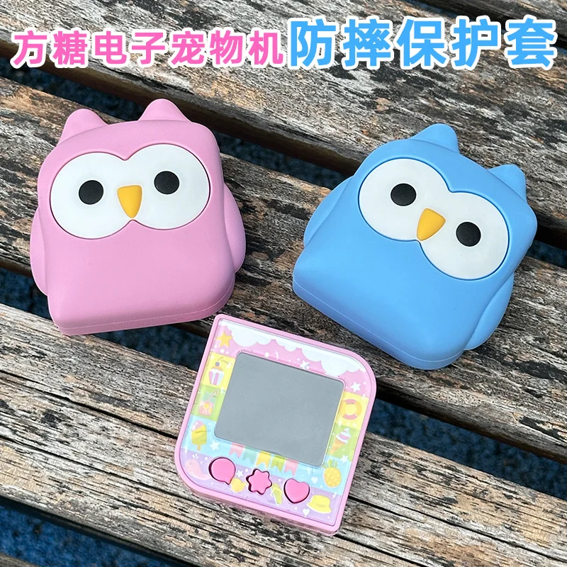 Hot Tamagotchi Sugar Cube Electronic Pet Machine Game Console English Version Children Pet Development Silicone Protective Cover