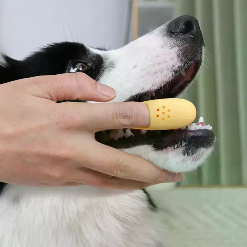 

Pet Finger Toothbrush Reusable Soft Dogs Cats Oral Care Toothbrush Portable Pet Oral Dental Cleaning Supplies Tools