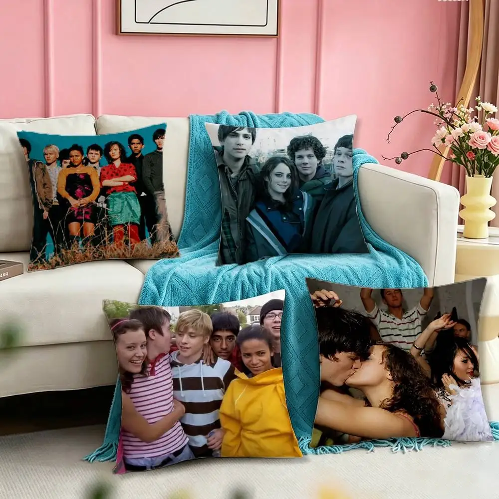 

Teen TV Series Skins Generation Pillow Case Square Double-Sided Sofa Cushion Cover Bedroom Bedside Pillow