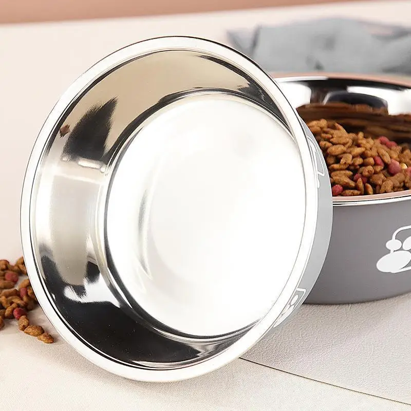 Non-slip Dog Bowls For Small Medium Large Dog Feeder Bowls And Drinkers Stainless Steel Pet Feeders Pets Dogs Accessories