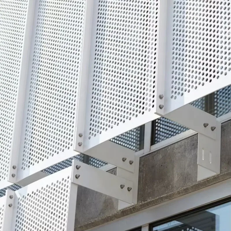 Curtain Wall Cladding Metal Aluminum Perforated Panels Aluminium Facade Residential Building Exterior Decoration Material image 6