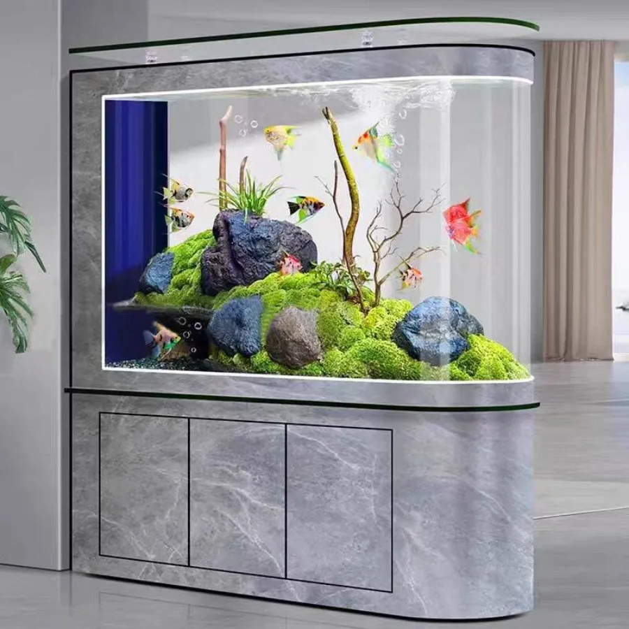 

Eco-friendly Self-maintaining Aquariu Silent Glass Reception Desks Smart Integrated Cylinder Ffice Furniture Военное ДелоLJ40
