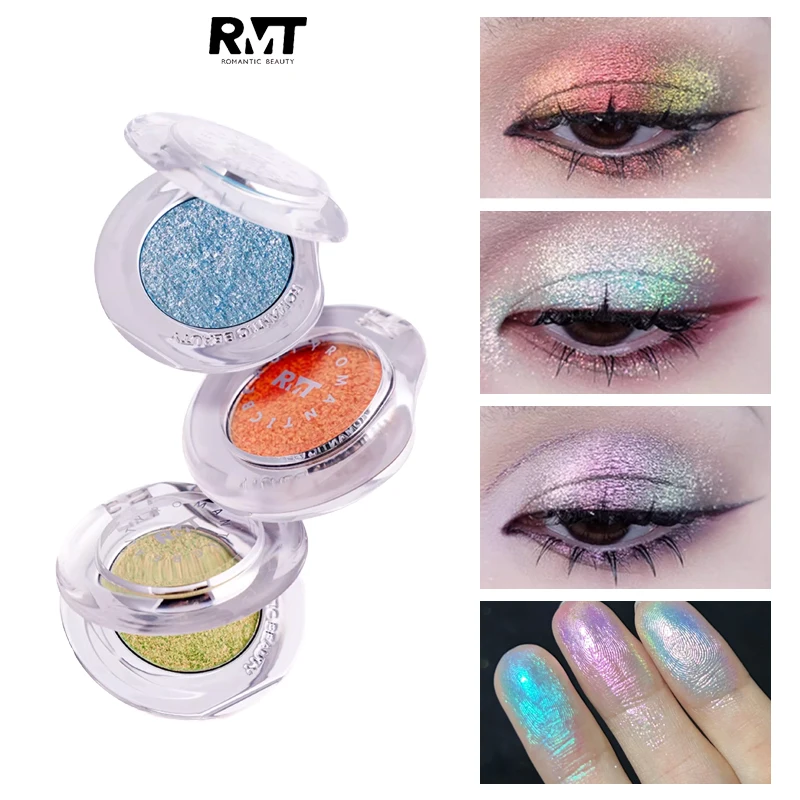 

Тени для век RMT Chameleon Galaxy, одиночный хайлайтер, тинт, сияющий перламутровый финиш, мерцающие глаза, косметика, 1,7 г