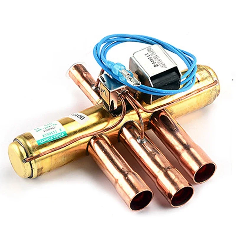 Air Conditioner Four-way Valve 1P1.5P2P3P5P Air Duct Coil Parts Solenoid Valve Cold And Heat Controller Copper Parts Refrigerati