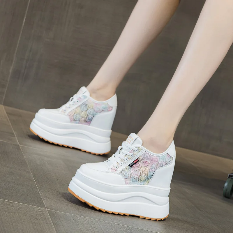 13cm-autumn-breathable-thick-soled-women's-shoes-new-lightweight-lace-mesh-inner-heightening-casual-shoes-women's-commute-shoes